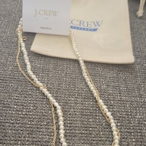 Jcrew gold/pearl necklace